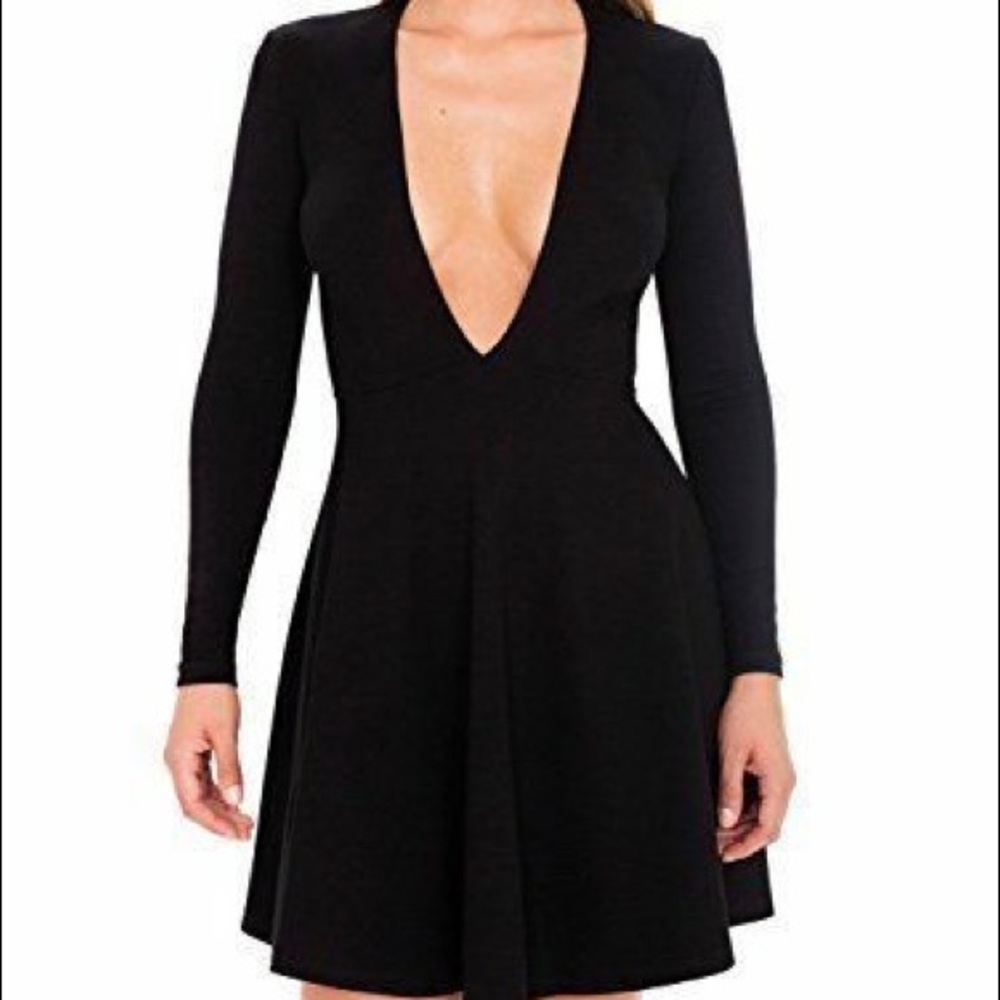 American Apparel Deep V Skater Dress